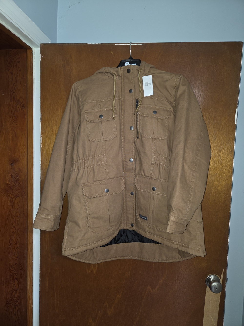 Women's Hooded Utility Jacket in Brown - BNWT